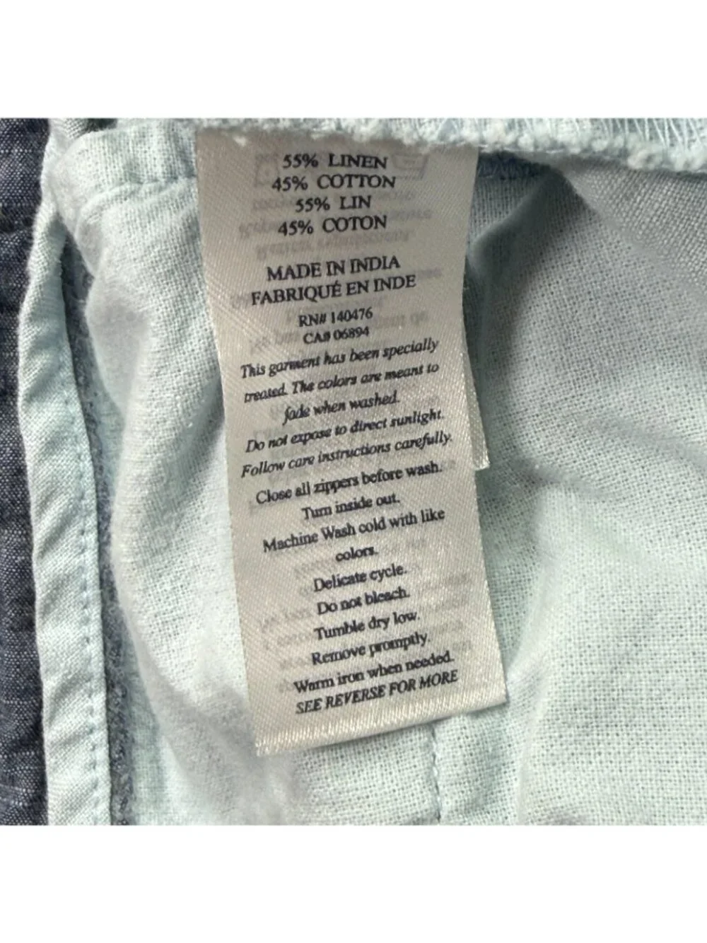 Faherty Tradewinds Linen Shorts Mens 40 Light Blue 10